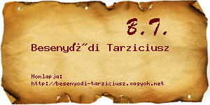 Besenyődi Tarziciusz névjegykártya